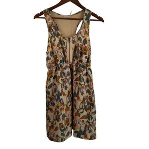 💥Kimchi Blue Floral Watercolor Print Back Lace Detail Women Dress M